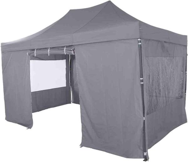 SIENA GARDEN Allrounder Pavillon Faltpavillon 300 x 450 cm rechteckig grau