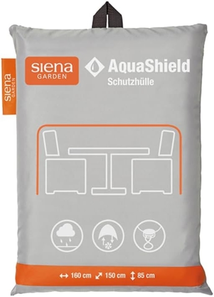 Siena Garden 'AquaShield' Sitzgruppenhülle, Polyester hellgrau, 200 x 150 x 85 cm