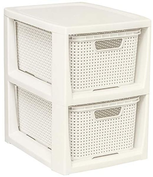 Branq Bookcase with 2 baskets white Branq