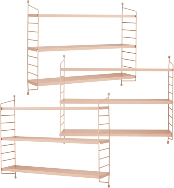 Modulares Wandregal Strängnäs 3er Set Lachsfarben [en. casa]