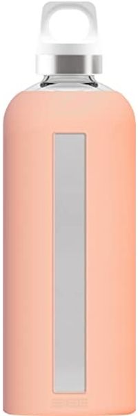 Sigg Trinkflasche Star Trinkflasche Glasflasche Silikonhülle 0.5 L Shy Pink, hitzebeständig