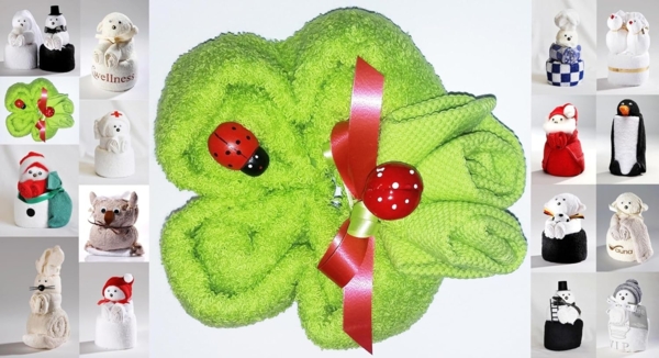 JACK Handtuch Set Frottier Geschenk Set viele Modelle Handarbeit Origami Gästetuch, (1-St), Handtuch, Waschhandschuh, gefaltete Tiere, tolle Geschenkidee