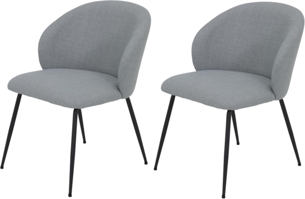 HELA 4-Fußstuhl GRAZ, Esszimmerstuhl (Set, 2 St), XL-Sitzbreite,4-Fuß,Rundrohrgestell,140 Kg belastbar, Webstoff