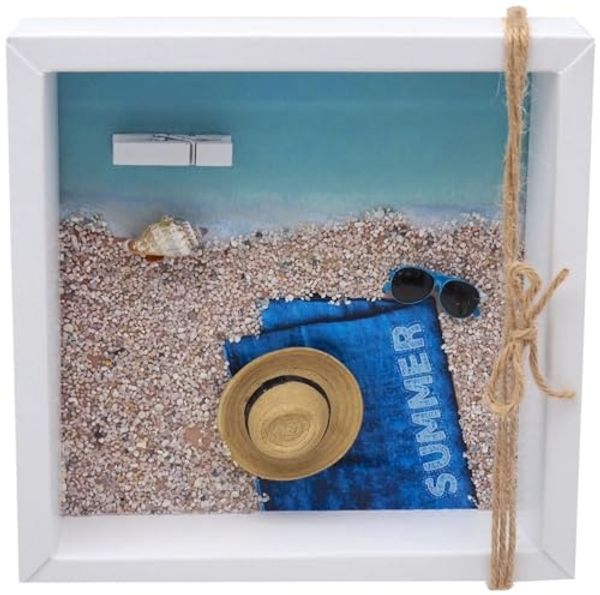 ZauberDeko Geschenkbox Geldgeschenk Verpackung Reise Urlaub Strohhut Sonnenbrille Strand Meer