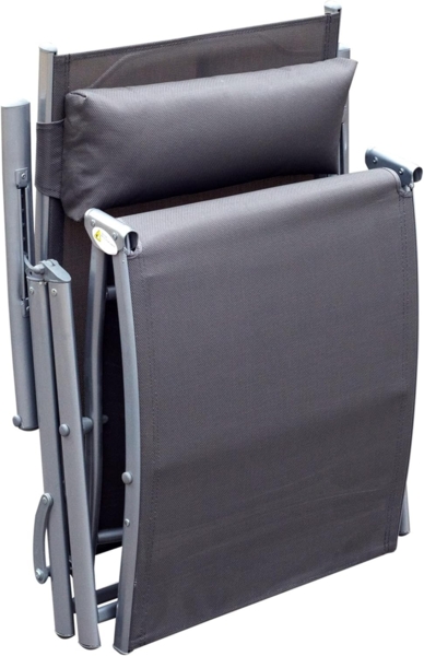 Outsunny Gartenliege Sonnenliege klappbar verstellbar mit Kissen Bild 9