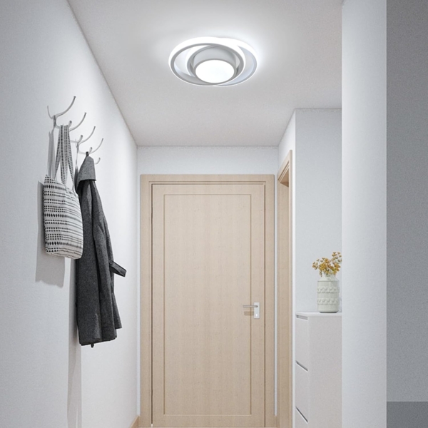 Comely LED Deckenlampe Weiß Rund, Moderne Deckenleuchte 32W mit Kaltweißem Licht 6500K, Deckenlampe für Wohnzimmer, Schlafzimmer und Küche, Hergestellt aus Aluminium und Eisen, Einfache Montage Bild 6
