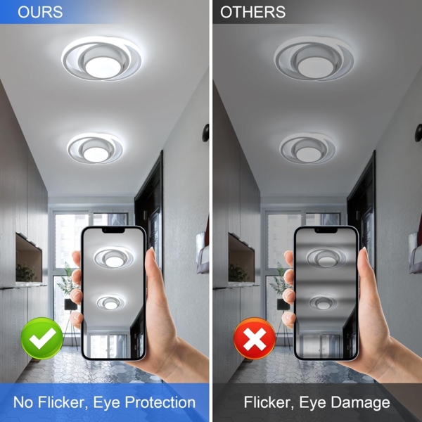 Comely LED Deckenlampe Weiß Rund, Moderne Deckenleuchte 32W mit Kaltweißem Licht 6500K, Deckenlampe für Wohnzimmer, Schlafzimmer und Küche, Hergestellt aus Aluminium und Eisen, Einfache Montage Bild 5