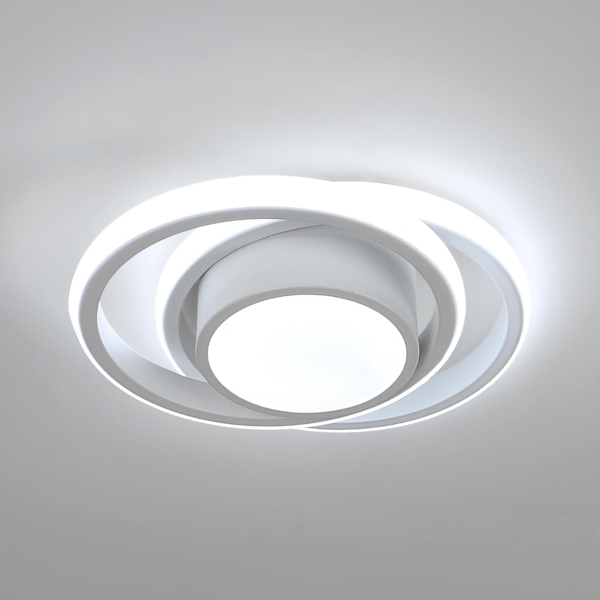 Comely LED Deckenlampe Weiß Rund, Moderne Deckenleuchte 32W mit Kaltweißem Licht 6500K, Deckenlampe für Wohnzimmer, Schlafzimmer und Küche, Hergestellt aus Aluminium und Eisen, Einfache Montage Bild 1