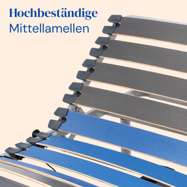 Geriafy - Elektrisch Verstellbarer Lattenrost Home Silver | 90x190 cm | Verstärkt und kompakt | Kabelgebundene Fernbedienung Bild 3