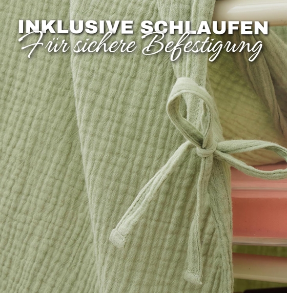 Alavya Home® Betthimmel Baldachin Kinderzimmer Bio-Baumwolle Musselin für Schlafzimmer (GOTS-Zertifiziert I Passt um Babybett, Kinderbett, Hausbett), Saumlänge ca. 250cm Moskitonetz Insektenschutz Kinder Spielzelte Bild 4