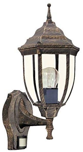Rabalux Nizza Außenwandleuchte 1x E27 gold antik mit Bewegungsmelder