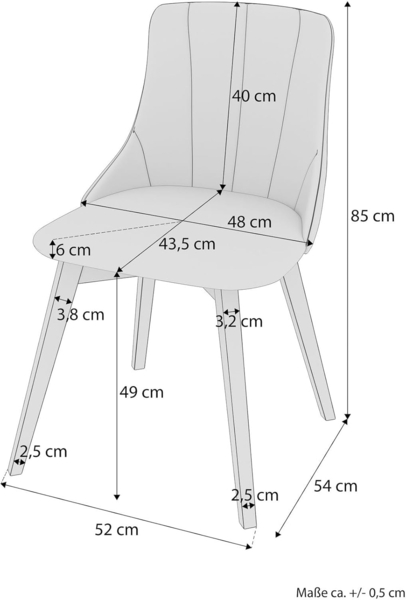 Gemütlicher Polstersessel graues Polster schwarze Stuhlbeine V-90.71-60SwP38Einzelstück Bild 5