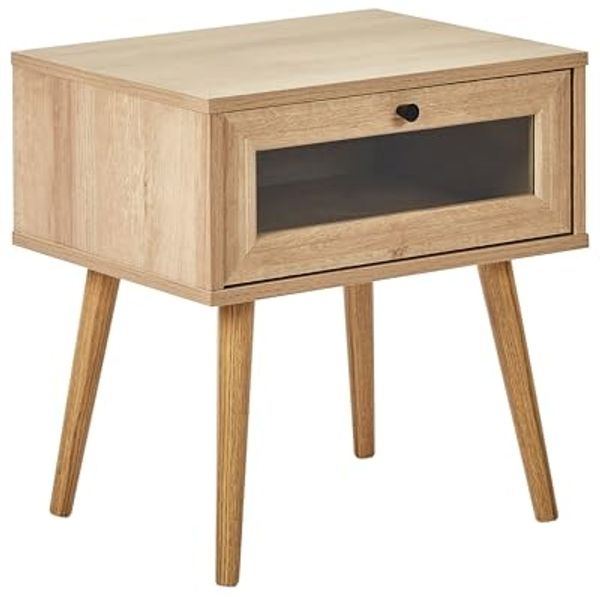 Nachttisch mit 1 Schublade ALBANY Hellbraun