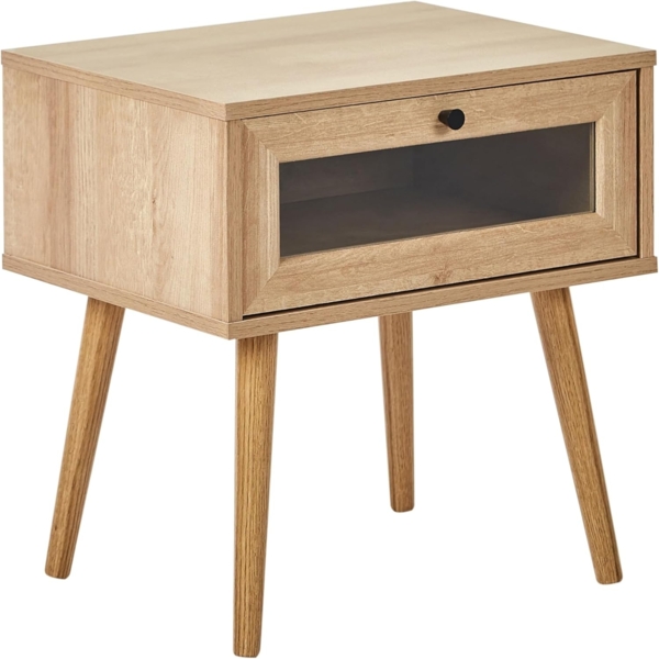 Nachttisch mit 1 Schublade ALBANY Hellbraun