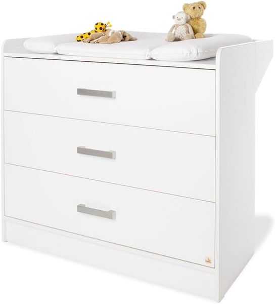 Pinolino 'Viktoria' Wickelkommode weiß, Wickelhöhe 84 cm, abnehmbarer Wickelaufsatz