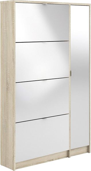 INOSIGN Schuhschrank Shoes Schuhaufbewahrung, Schuhkommode, Schuhregal, mit 3 Klappen, 2 Böden und 1 Tür, Breite 98,8 cm Höhe 162 cm