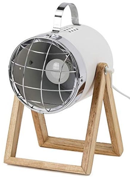 Tischlampe, Bodenlampe - Industrial Design - verstellbar - bis zu 42 cm hoch, weiß