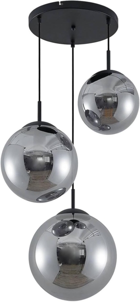 Lindby Hängeleuchte Teeja, Glas Alu IP20, 3 x 15 W LED