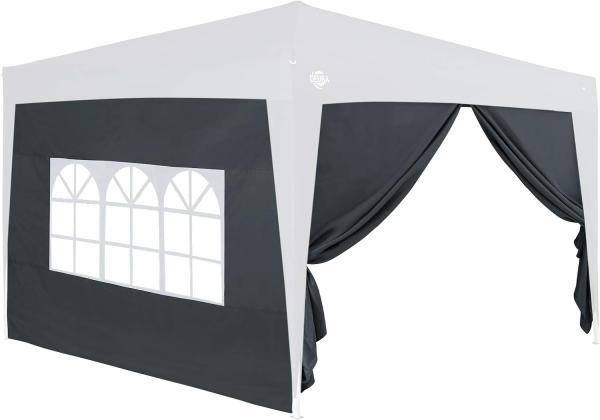 DEUBA Seitenwände Pavillon 3x6m Capri Faltpavillon Partyzelt Gartenzelt Seitenteile anthrazit Polyester