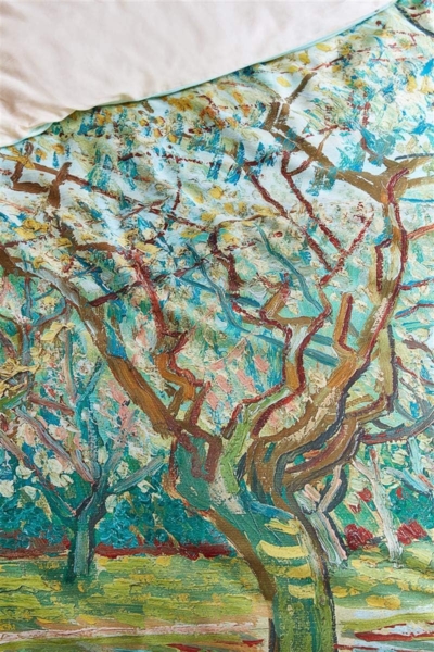 beddinghouse Mako Satin Bettwäsche 2 teilig Bettbezug 155x220 cm Kopfkissenbezug 80x80 cm Orchard 197139 Natur Bild 5