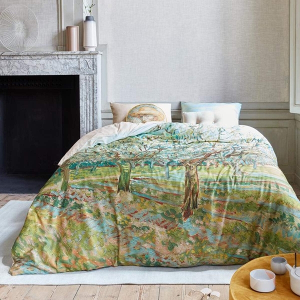 beddinghouse Mako Satin Bettwäsche 2 teilig Bettbezug 155x220 cm Kopfkissenbezug 80x80 cm Orchard 197139 Natur Bild 3