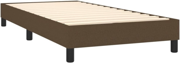 vidaXL Boxspringbett mit Matratze & LED Dunkelbraun 80x200 cm Stoff 3133272 Bild 5
