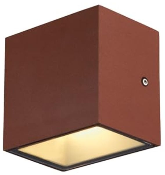 SLV No. 1002034 SITRA CUBE WL LED Outdoor Wandaufbauleuchte rost IP44 3000K 10W