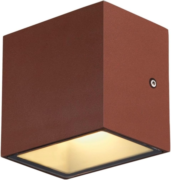 SLV No. 1002034 SITRA CUBE WL LED Outdoor Wandaufbauleuchte rost IP44 3000K 10W