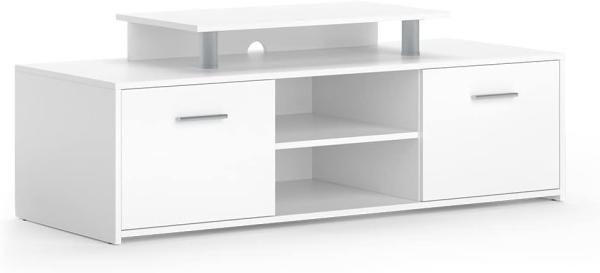 Vicco TV-Regal Fernsehregal Lowboard Lux Wohnzimmer Regal 136x51 cm modern Ablage Fach Tür Empore TV-Tisch Fernsehtisch Fernseher