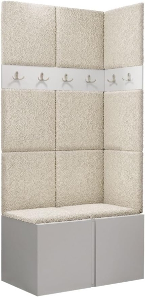 Garderoben-Set Monati I, Weiß, Farbe: Abriamo 03