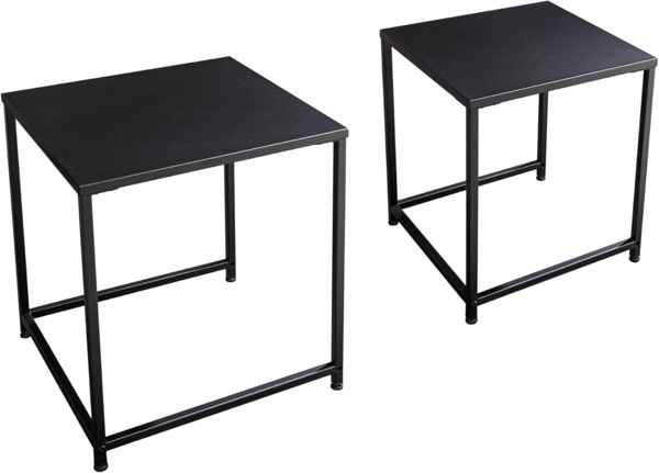 riess-ambiente Couchtisch DURA STEEL 50cm schwarz (Set, 2-St), Wohnzimmer · Metall · eckig · Modern Design