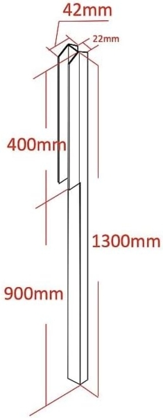 Vente-unique - Abschlussschiene in F-Form für Fenstersturz- Weiß - 130 cm - TEMPA Bild 3