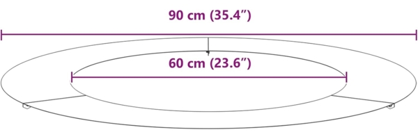 vidaXL geeignet für flache Baumringe Anthrazit Ø60 / 90 cm Stahl 873708 Bild 9