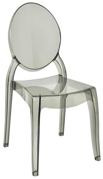 Esszimmerstuhl transparent schwarz 4er Set MERTON