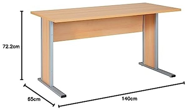 Möbelpartner Manni Schreibtisch, samerbergbuche, ca. 140,0 x 65,0 x 72,2 cm Bild 3