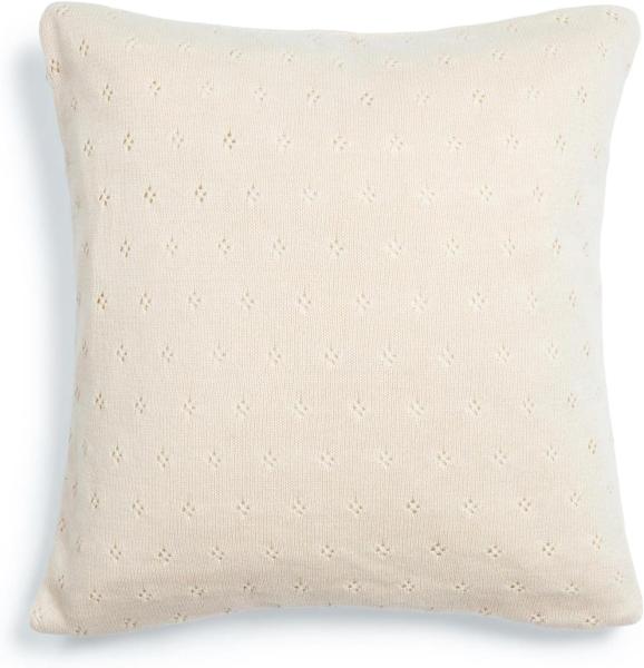 Essenza Strick Dekokissen Plaid Ajour antique white | 50x50 cm