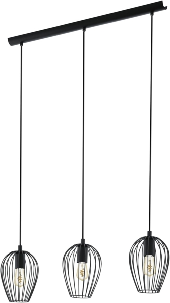 Eglo 49478 Hängeleuchte NEWTOWN Stahl schwarz E27 max. 3X40W H:110cm L:70cm B:16cm dimmbar