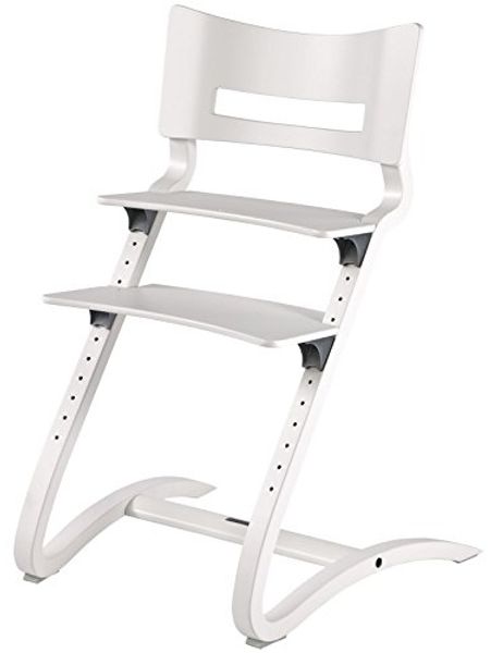Leander Hochstuhl, weiß, höhenverstellbar, Buche massiv, bis 125 kg