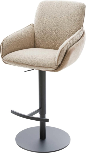 Barstuhl Luan-Flex Materialmix Schlamm Drehfuß höhenverstellbar Metall drehbar Taschenfederkern