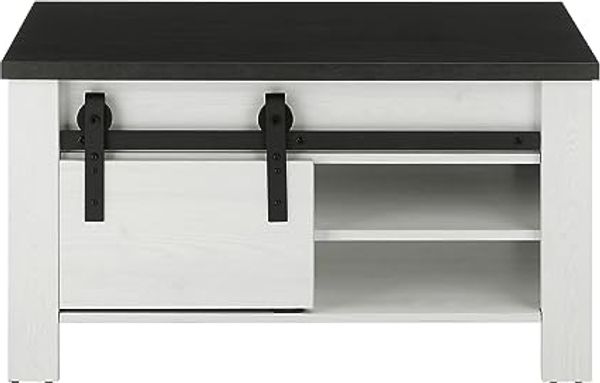 IMV 'Stove' Couchtisch im Landhaus-Stil, Holzwerkstoff weiß, 93x60 cm, FSC® zertifiziert