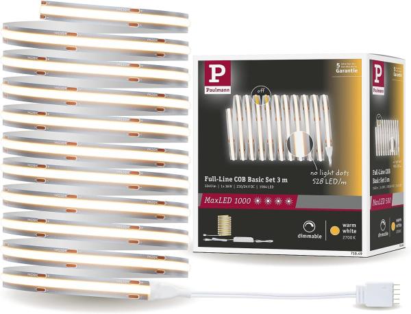 Paulmann 71049 MaxLED 1000 LED Stripe Full-Line COB Basisset 3m