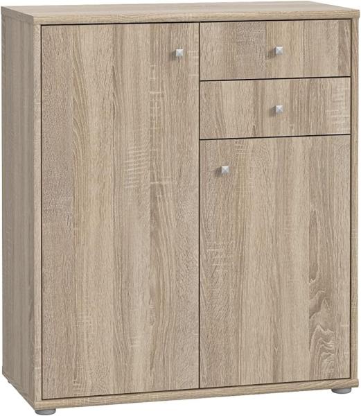 FORTE Tempra2 Kommode, Holzwerkstoff, Beige, 73,7 x 85,5 x 34,8 cm