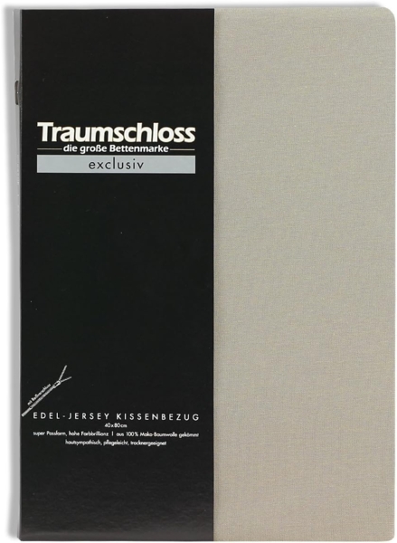 Traumschloss Exclusiv Edel-Jersey Kissenbezug stein 40x80 Bild 2