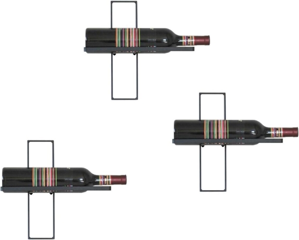 Weinregal D3 aus Metall Flaschenständer 3er Set Wandregal Flaschenregal Regal