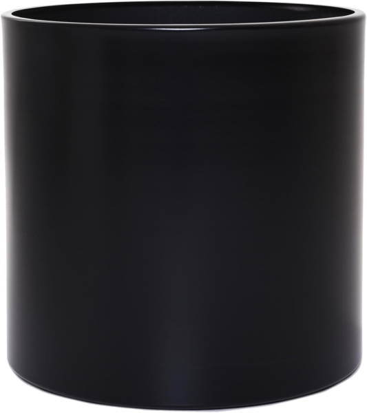 VIVANNO Blumentopf Aluminium NEW RONDO Rund - Schwarz Matt (1 St), 45x45 cm