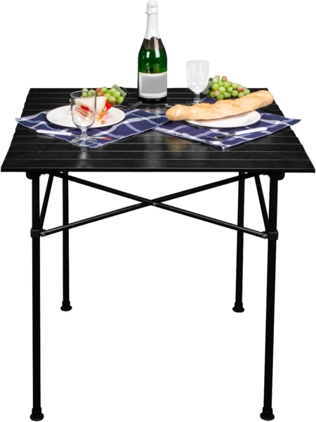 anndora Campingtisch 70x70 cm quadratisch klappbar schwarz Bild 6