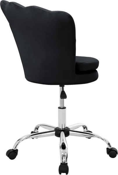 ML-DESIGN Bürostuhl 360° Drehstuhl aus Samt, Polsterstuhl mit Rückenlehne höhenverstellbar (1 St), Büro-Schreibtischstuhl Schwarz Muschel-Sessel gepolstert Metallgestell Bild 5