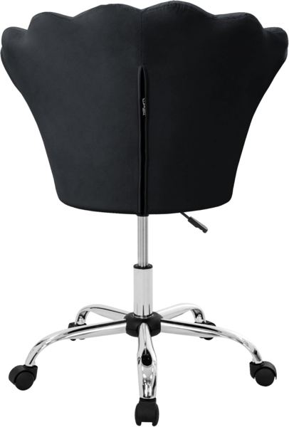 ML-DESIGN Bürostuhl 360° Drehstuhl aus Samt, Polsterstuhl mit Rückenlehne höhenverstellbar (1 St), Büro-Schreibtischstuhl Schwarz Muschel-Sessel gepolstert Metallgestell Bild 6