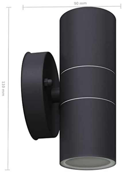 vidaXL LED Außenwandleuchten 2 Stk. Edelstahl Auf-/Abwärts 42417 Bild 6