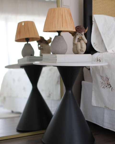 Beistelltisch HAIWEE Keramik Schwarz Weiß Bild 7